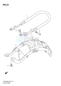 TU250X (E3) drawing REAR FRAME