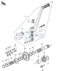 KX 125 A (A4-A5) drawing KICKSTARTER MECHANISM -- 78-79 KX125-A4_A5- -