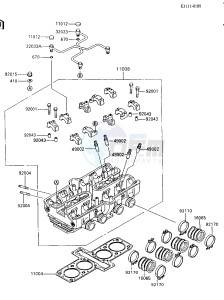 ZX 600 [NINJA 600R] (C3-C7) [NINJA 600R] drawing CYLINDER HEAD