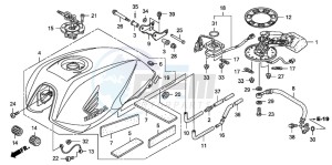 CB1300SA CB1300SUPERBOLD'OR drawing FUEL TANK