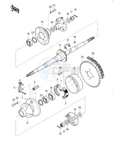 KLT 250 A [KLT250] (A2) [KLT250] drawing REAR AXLE_BRAKE_CHAIN -- 83 A2- -