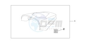 CBR125RW drawing REAR SEAT COWL - BLUE