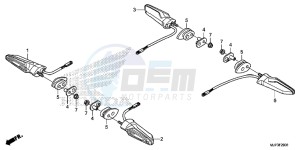 CRF1000DG CRF1000 - Africa Twin - Dual Clutch Europe Direct - (ED) drawing WINKER (CRF1000A/CRF1000D)