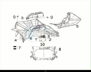 MAXSYM TL 508 (TL50W2-EU) (M2) drawing CENTER COVER / MAXSYM TL 508 (TL50W2-EU) (M2)