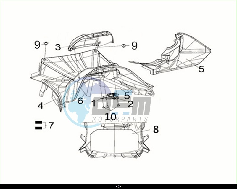 CENTER COVER / MAXSYM TL 508 (TL50W2-EU) (M2)