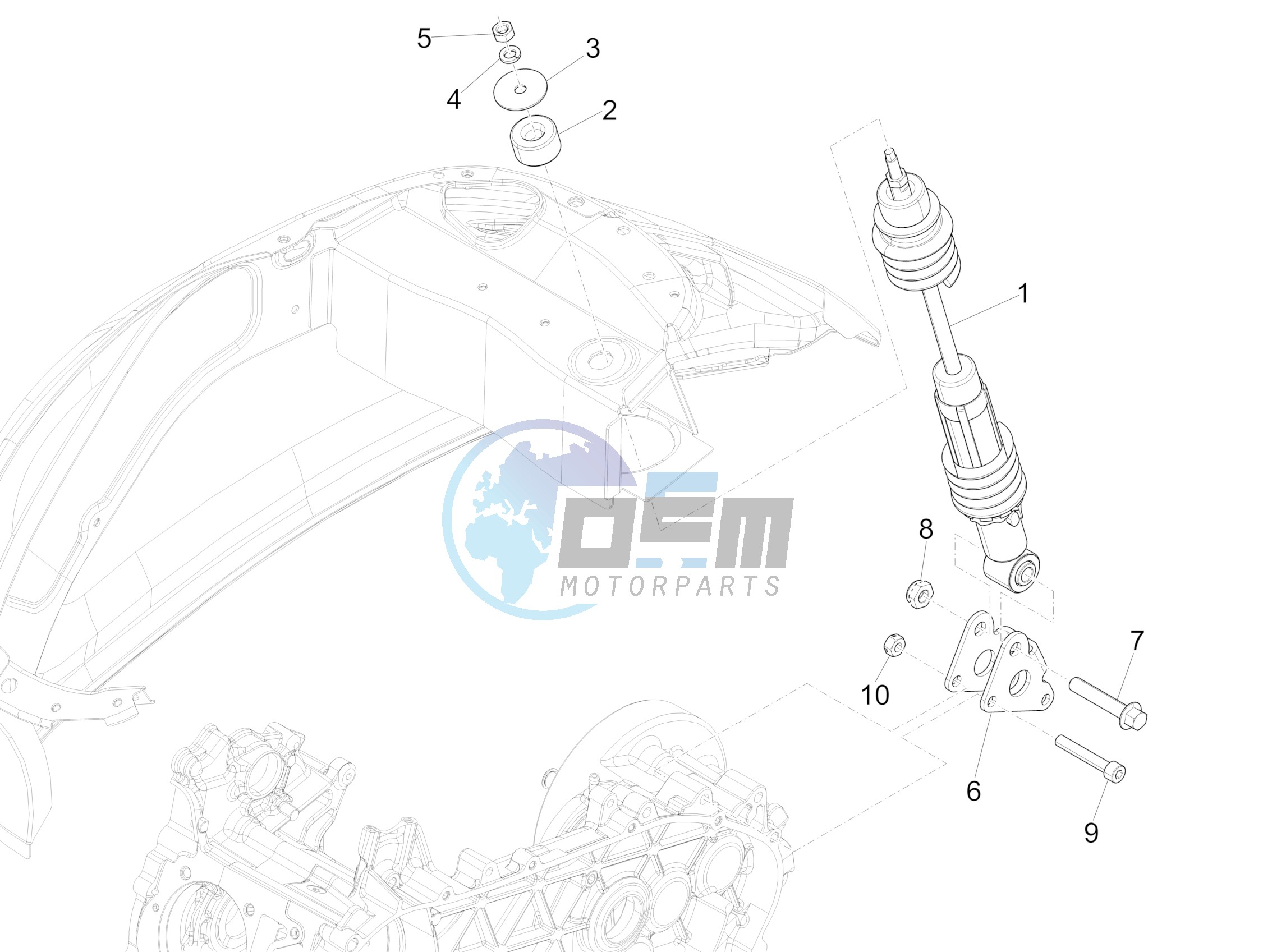 Rear suspension - Shock absorber/s