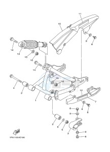 TT-R50 TT-R50E (2CJ6 2CJ7 2CJ8) drawing REAR ARM & SUSPENSION