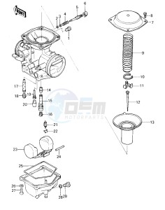 KZ 400 C (C1) drawing CARBURETOR PARTS