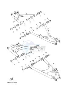 YXE700E YXE70WPHH (2MBG) drawing REAR ARM