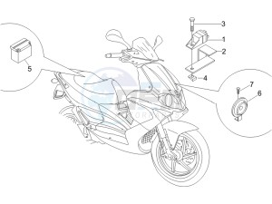 Runner 125 VX 4t e3 drawing Remote control switches - Battery - Horn