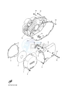 SR400 (2RD1) drawing CRANKCASE COVER 1