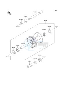 KX 500 E [KX500] (E10-E14) [KX500] drawing FRONT HUB