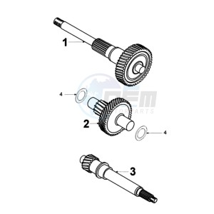 ELYSEO 125 FR drawing DRIVE SHAFTS / KICKSTARTER