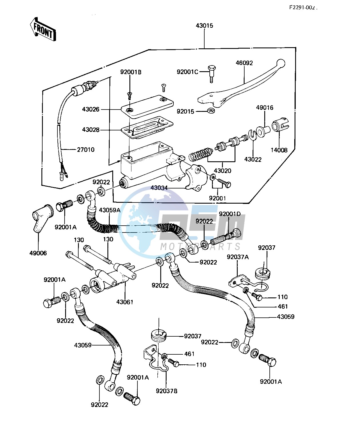 FRONT MASTER CYLINDER -- KZ1100-B1- -