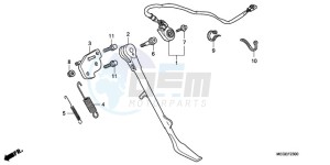 VT750CA9 Europe Direct - (ED / MME) drawing SIDE STAND