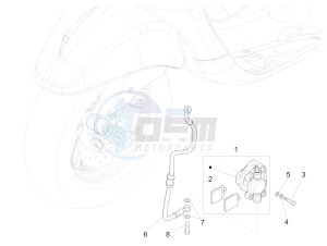 S 125 4T 3V E3 ie (APAC) (KR, RI, VT) drawing Brakes pipes - Calipers