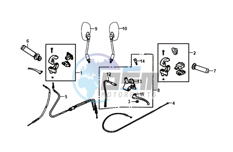 HANDLEBAR / BRAKE LEVERS /CABLES