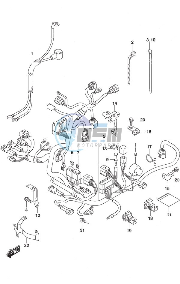 Harness Tiller Handle w/Power Tilt