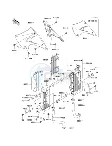 KX 250 R (R6F-R7F) R6F drawing RADIATOR