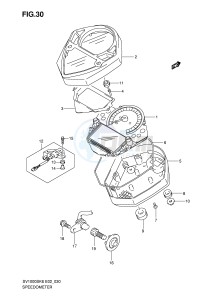 SV1000 (E2) drawing SPEEDOMETER (SV1000S S1 S2)