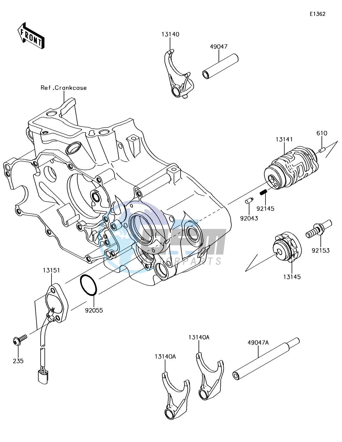 Gear Change Drum/Shift Fork(s)