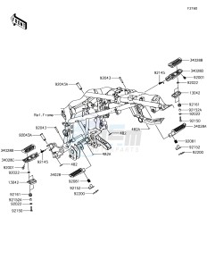 VERSYS-X 300 ABS KLE300CHF XX (EU ME A(FRICA) drawing Footrests