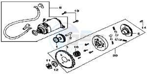 MEGALO 125 E2 drawing STARTER / STARTER CLUTCH