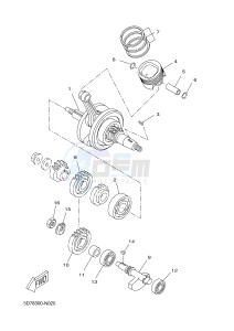 MT125 MT-125 (5D7L 5D7L 5D7L 5D7L) drawing CRANKSHAFT & PISTON