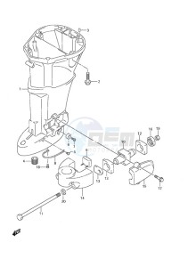 DF 25 V-Twin drawing Drive Shaft Housing