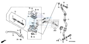 CBR125RWA Germany - (G / BLA) drawing FR. BRAKE MASTER CYLINDER