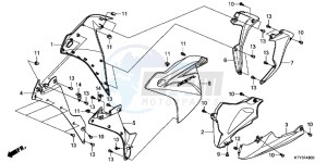 CBR125RSC drawing UNDER COWL