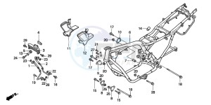 CB750F2 SEVEN FIFTY drawing FRAME BODY