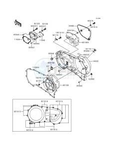 VN 1500 L [VULCAN 1500 NOMAD FI] (L1) [VULCAN 1500 NOMAD FI] drawing RIGHT ENGINE COVER-- S- -