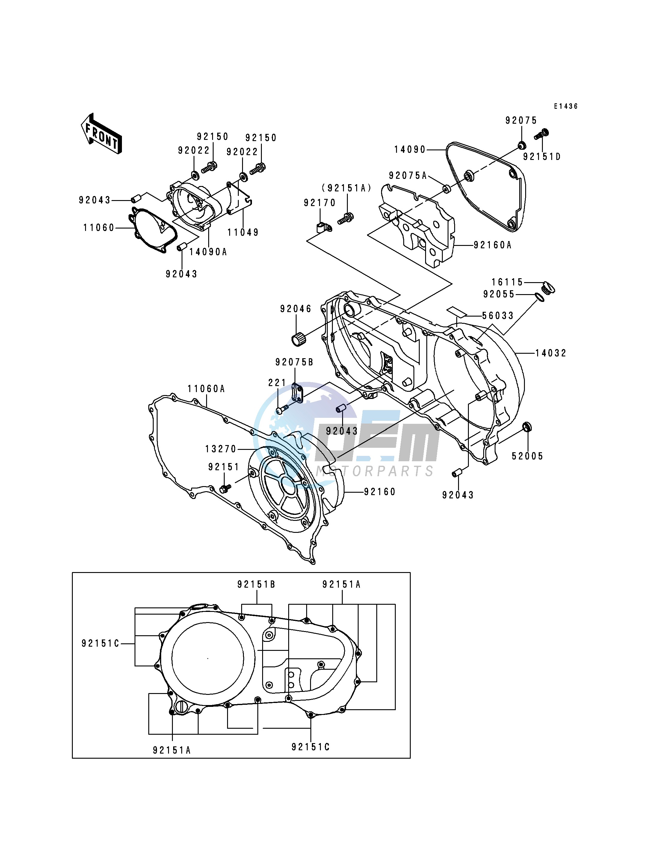 RIGHT ENGINE COVER-- S- -