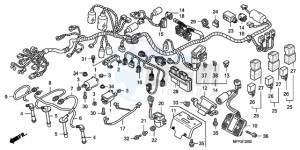 CB13009 Australia - (U / MME TWO) drawing WIRE HARNESS/IGNITION COIL (CB1300/CB1300A)