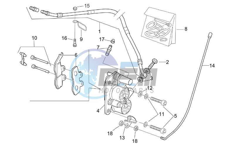 Front brake caliper