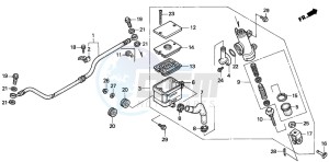 NX500 DOMINATOR drawing REAR BRAKE MASTER CYLINDER