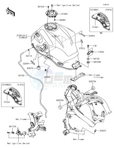 VERSYS 650 ABS KLE650FHFA XX (EU ME A(FRICA) drawing Fuel Tank