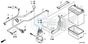 TRX500FE1G TRX500 Europe Direct - (ED) drawing BATTERY