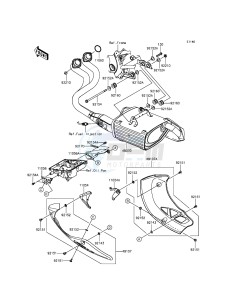 VERSYS 650 ABS KLE650FGF XX (EU ME A(FRICA) drawing Muffler(s)