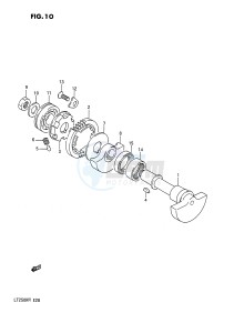 LT250R (E28) drawing CRANK BALANCER (MODEL F G)