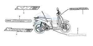 SH100 SCOOPY drawing MARK/STRIPE (3)