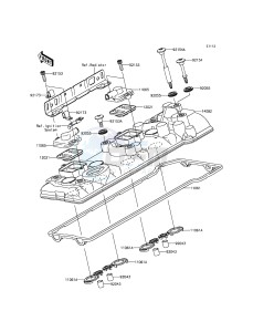 1400GTR ABS ZG1400EFF FR GB XX (EU ME A(FRICA) drawing Cylinder Head Cover