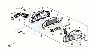 GTS 300i ABS drawing AIRFILTER