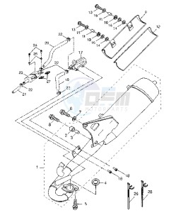 YQ AEROX 50 drawing EXHAUST