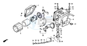 CG125 drawing AIR CLEANER (1)