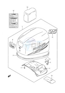 DF 25 V-Twin drawing Engine Cover