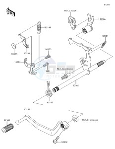 KLX110 KLX110CFF EU drawing Gear Change Mechanism