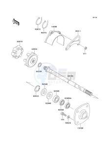 JS 800 A [800 SX-R] (A6F-A9F) A6F drawing DRIVE SHAFT