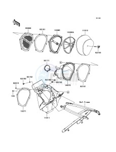 KX250F KX250YCF EU drawing Air Cleaner